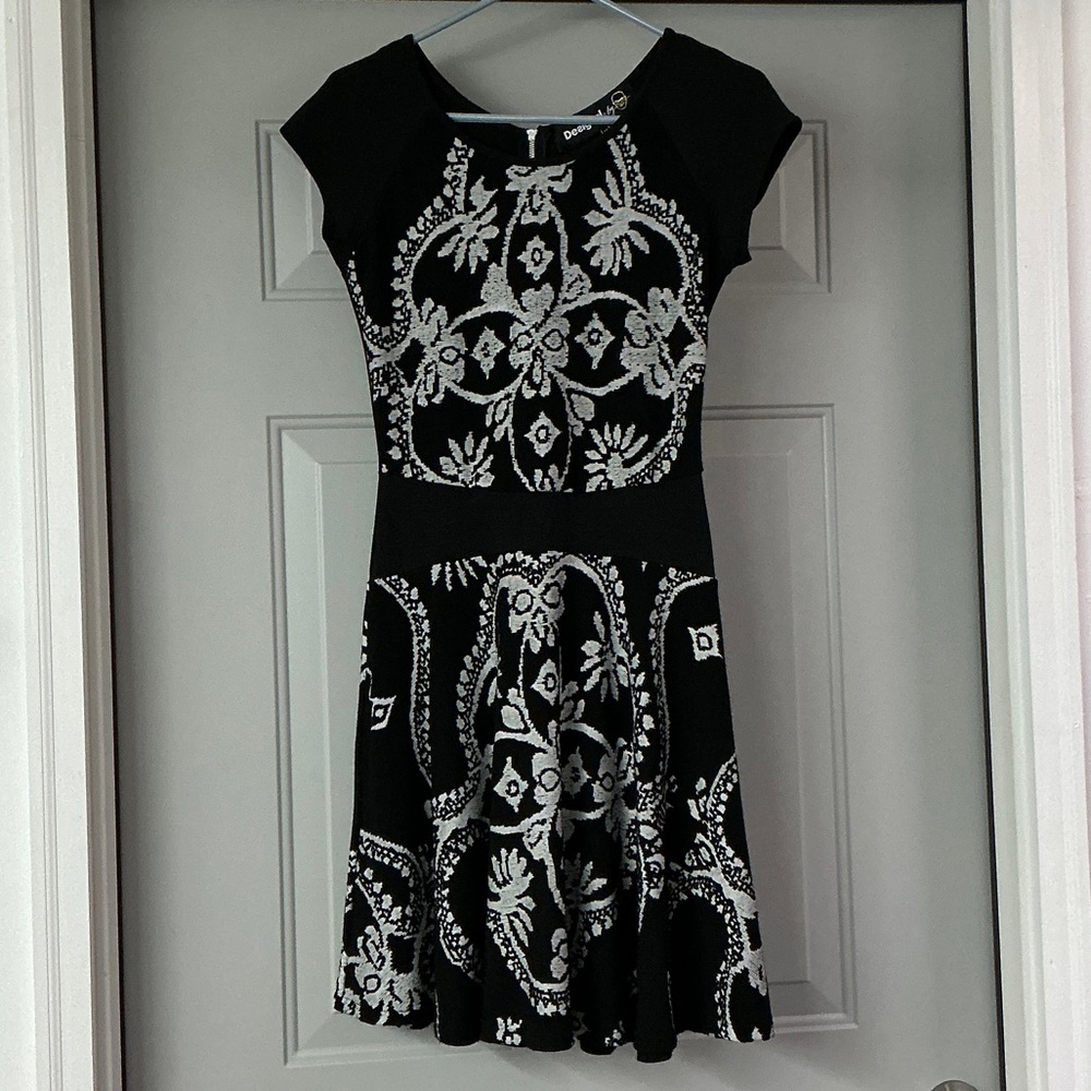 Desigual Black and White Dress